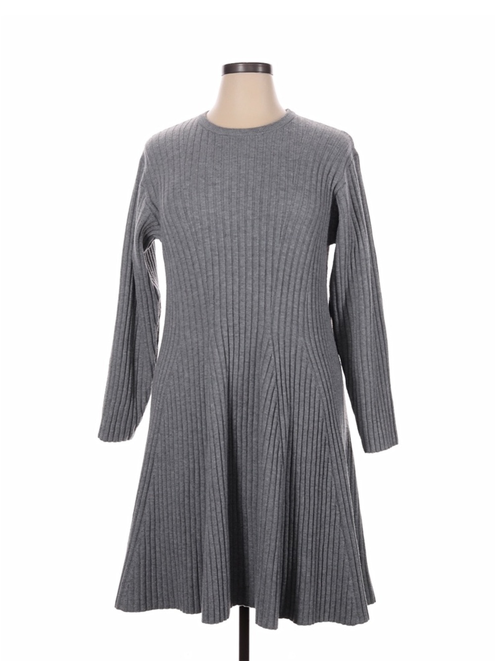 Eloquii Light Gray Ribbed Knit Sweater Dress 18/20